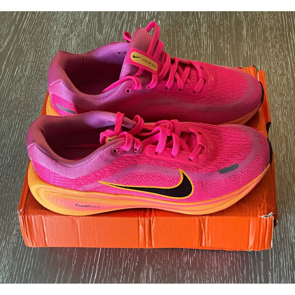 Nike Stellar Ride (GS) Running Sneakers Pink/Orange Mesh Kids US 4 HQ3266-603
